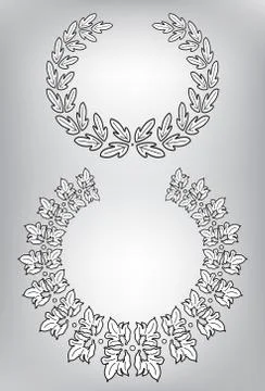 Pair of wreaths Stock-Illustration