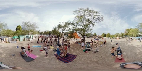 Pair yoga. Yoga master class in outdoors. Stock Footage 125819150