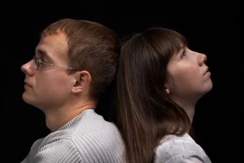 Pair of  young people Stock Photos