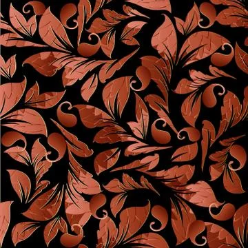 Paisley 3d vector seamless pattern. Luxury patterned leafy background. Vintag Stock Illustration