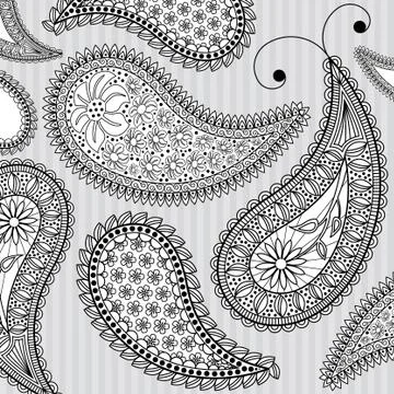 Paisley background 库存插图