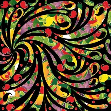 Paisley colorful seamless pattern. Vector bright vintage background Stock Illustration