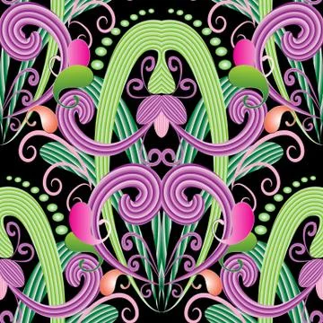 Paisley colorful vector seamless pattern. Illustrazione stock