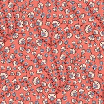 Paisley oriental ornamental pattern. Vector seamless decorative background イラスト素材