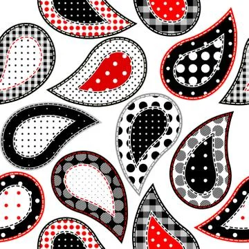 Paisley in patchwork style Stock-Illustration