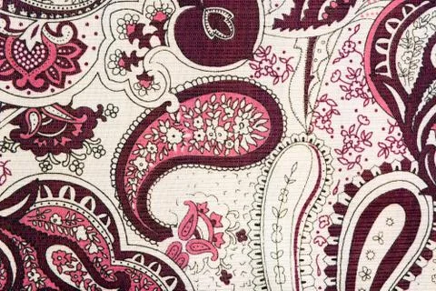 Paisley pattern with flowers Foto stock