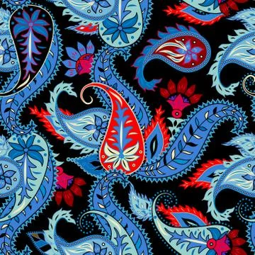 Paisley pattern. Seamless pattern in indian style. Vector image. Stock Illustration