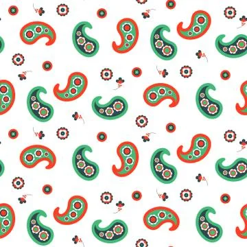 Paisley pattern seamless vector. Stock Illustration