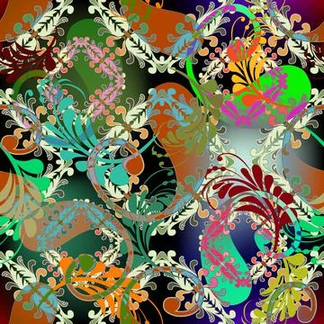 Paisley seamless pattern. Elegance arabic vector background. Beautiful ornate Illustrazione stock