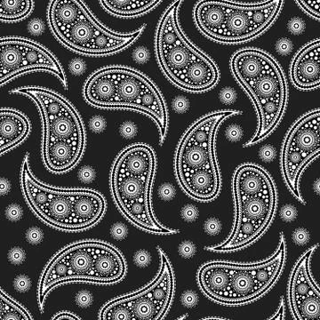 Paisley seamless pattern Stock Illustration