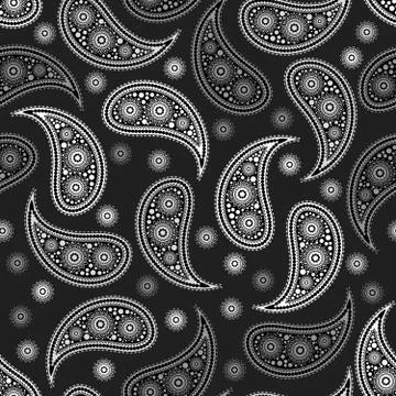 Paisley seamless pattern Stock Illustration