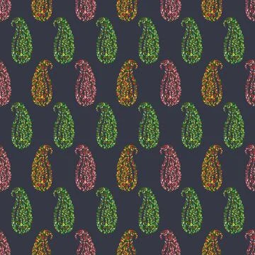 Paisley seamless pattern Illustrazione stock