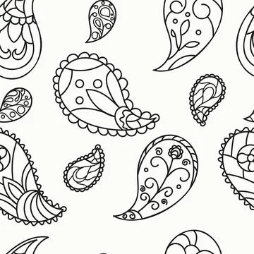Paisley seamless pattern Иллюстрация