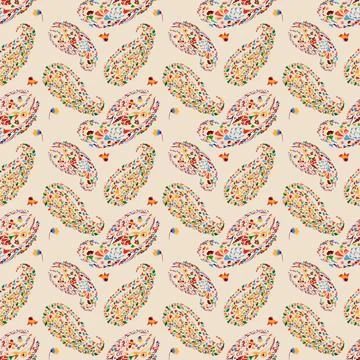 Paisley seamless pattern Illustrazione stock