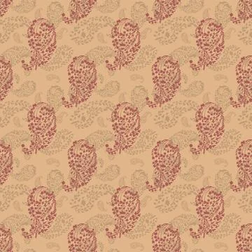 Paisley seamless pattern Illustrazione stock