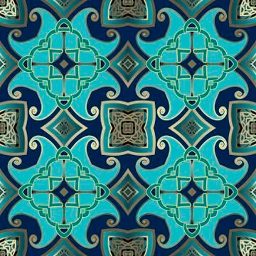 Paisley seamless pattern. Vector ornamental surface background. Textured repe Illustrazione stock