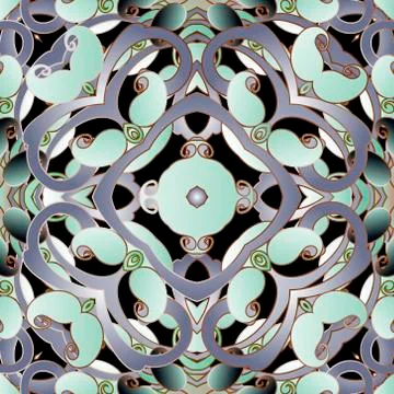 Paisley seamless pattern. Vintage patterned background. Vector ethnic style p Stock Illustration