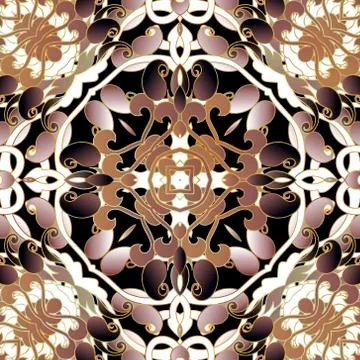 Paisley seamless pattern. Vintage patterned background. Vector ethnic style p Stock Illustration