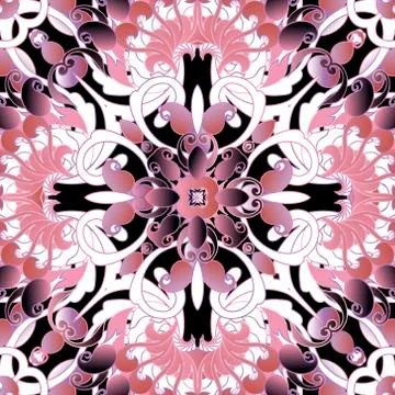 Paisley seamless pattern. Vintage patterned background. Vector ethnic style p Stock Illustration