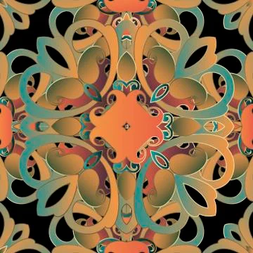 Paisley seamless pattern. Vintage patterned background. Vector ethnic style p Stock Illustration