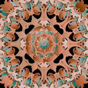 Paisley seamless pattern. Vintage patterned background. Vector ethnic style p Illustrazione stock