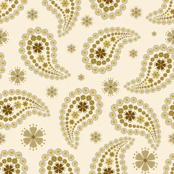 Paisley seamless Vector pattern. batik style background  paisley pattern イラスト素材