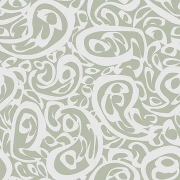 Paisley Swirl textile pattern design in sage green for fashion and home tex.. Stockillustratie