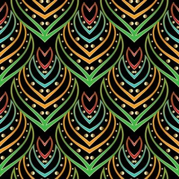 Paisley vector seamless pattern. Floral hand drawn background Illustrazione stock