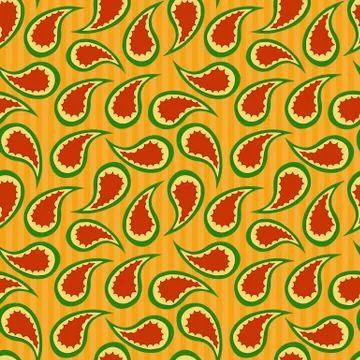 Paisley vector seamless pattern Stock Illustration