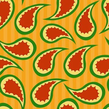 Paisley vector seamless pattern Illustrazione stock