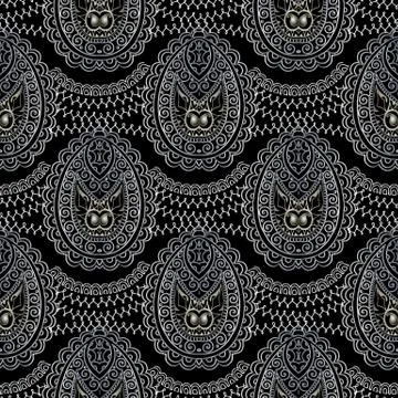 Paisley vector seamless pattern. Stock Illustration