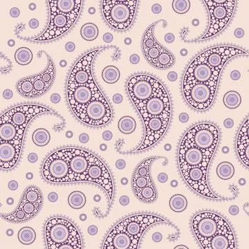 Paisley vector seamless pattern Illustrazione stock