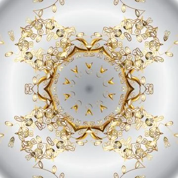 Paisleys elegant floral vector pattern background sketch illustration with vinta イラスト素材