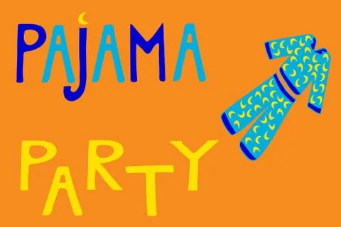 Pajama party Illustrazione stock