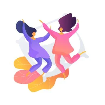 Pajama party vector concept metaphor Stock Illustration