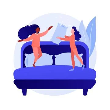 Pajama party vector concept metaphor Stock Illustration