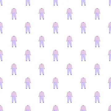 Pajama set seamless pattern with lavender stripes Stock Illustration