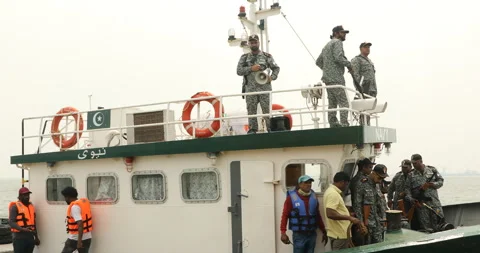 Pak Coast Guards Ensuring Maritime Security Stock-Footage 326284541