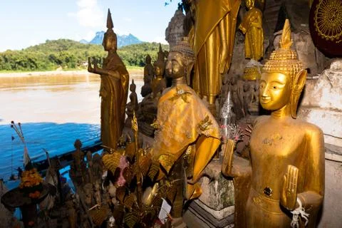 Pak Ou caves Stock Photos