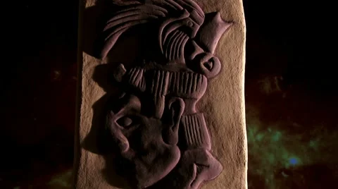 Pakal Votan, red space Video stock 10561002