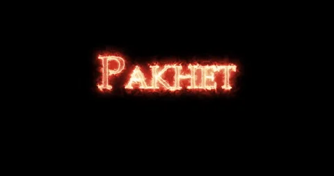 Pakhet, egyptian goddess of war, written with fire. Loop Stock Footage 227119892