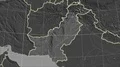 Pakistan and neighborhood. Grayscale contrasted 4k or 4k+ Resolution