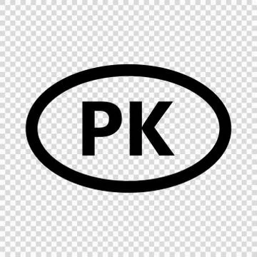 Pakistan code symbol. short country name. Domain name Stock-Illustration