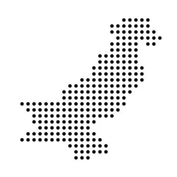 Pakistan dotted vector map Illustrazione stock