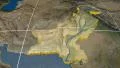 Pakistan extruded. Blue Marble. Graticule. 4k or 4k+ Resolution