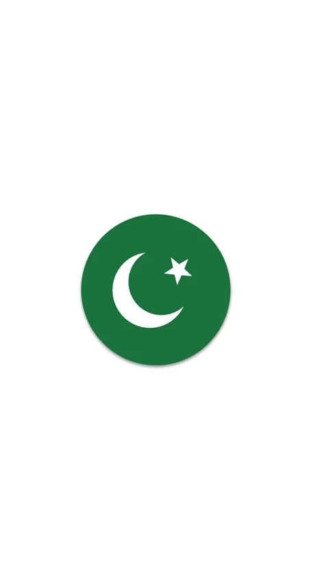Pakistan Flag Button Icon Animation Stock Footage 336747552