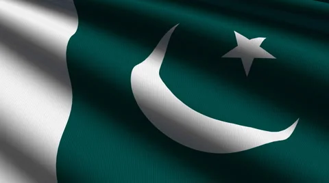 Pakistan flag close up Stock Footage 941803