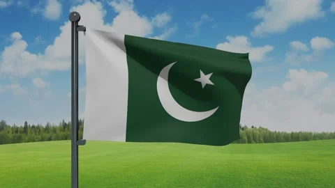 Pakistan Flag Stock Footage 153255260