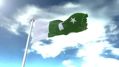 Pakistan Flag Loop 4K Stock Footage 343590127
