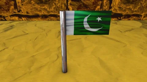 Pakistan Flag Post - Upwards Shot Video stock 270696377